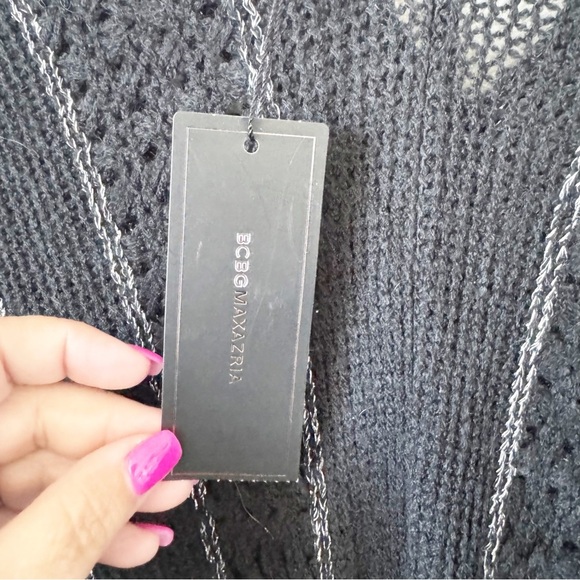 BCBG MaxAzria Black Poncho Sweater - Picture 4 of 12